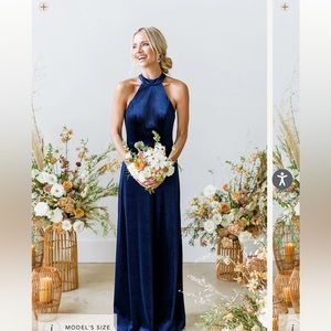 Tori Velvet Dress 
(Color: Royal Blue - 616, Size: 8